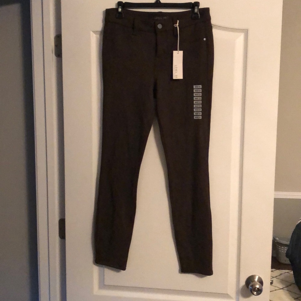 Dark olive green soft skinny pants!